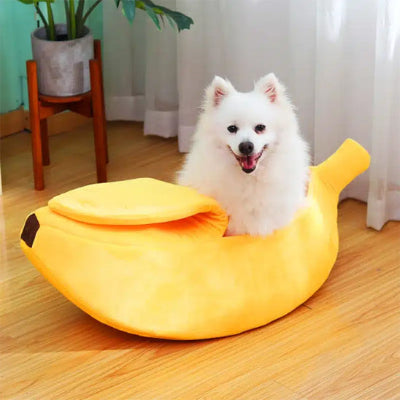 Niche chien intérieur DogHouse blanc jaune chien