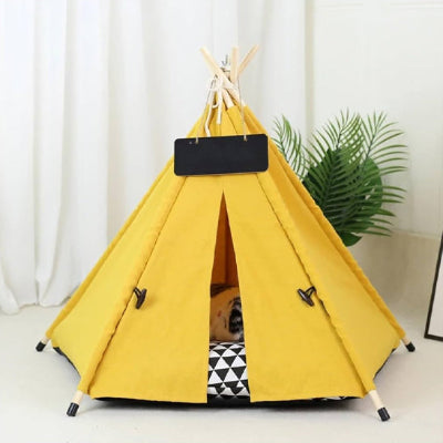 Niche chien intérieur SisDog champ blé automne jaune chien