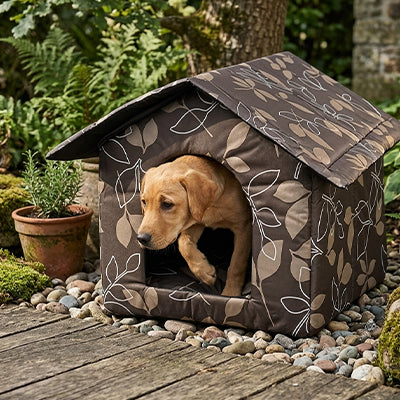 Niche pour chien ResistantHouse brun, couche chien