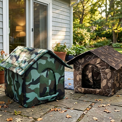 Niche pour chien ResistantHouse vert brun chien