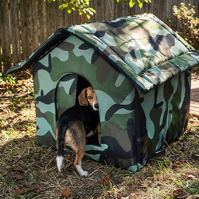 Niche pour chien ResistantHouse vert noir brun chien