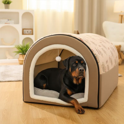 Niche pour chien intérieur CosyDesign marron noir chien