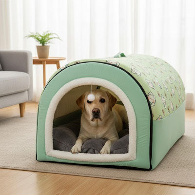 Niche pour chien intérieur CosyDesign vert, coucher, brun chien