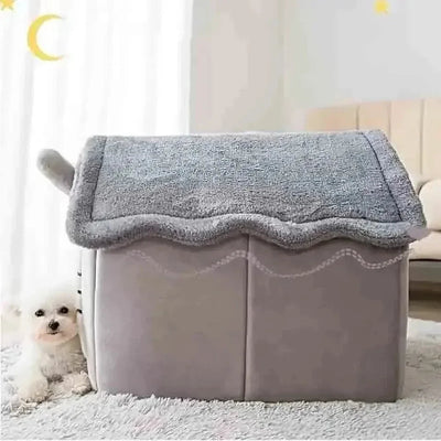 Niche pour chien intérieur Tchoupi côté chien
