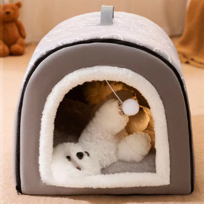Niche pour chien intérieur Toupie brun chien