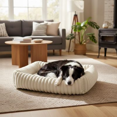 Panier chien ComfortableAndCozy blanc noir coucher chien