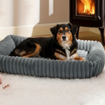 Panier chien ComfortableAndCozy gris coucher noir chien