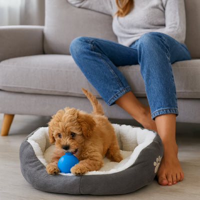 Panier chien PleasantComfort gris brun, coucher chien