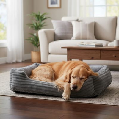 Panier chien VeryComfortable gris coucher brun chien