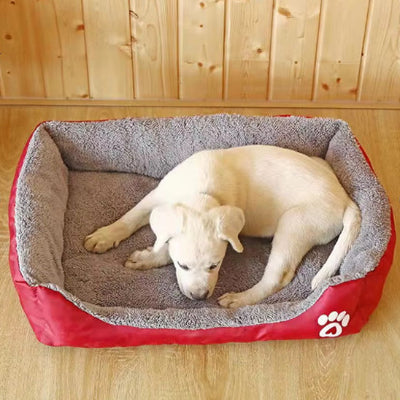 Panier pour chien ComfortWashable rouge coucher blanc chien