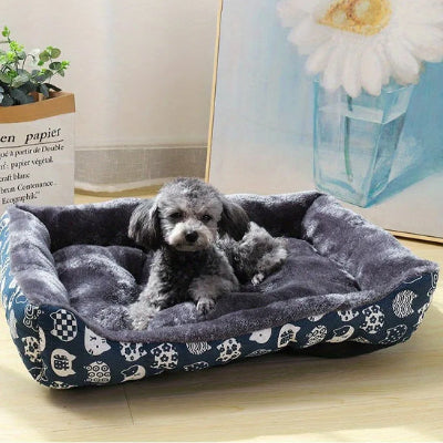 Panier pour chien ComfortableDurable bleu coucher noir chien