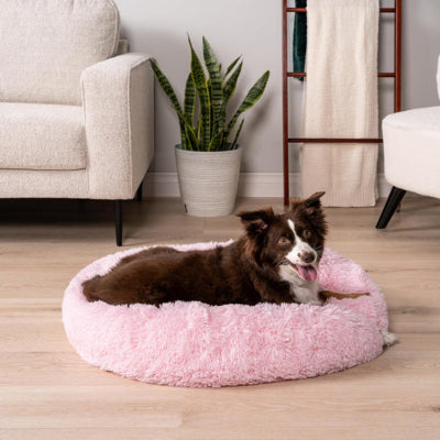 Panier pour chien ConfortDurable rose brun coucher chien