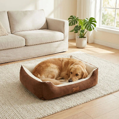 Panier pour chien ConfortLavable brun coucher chien