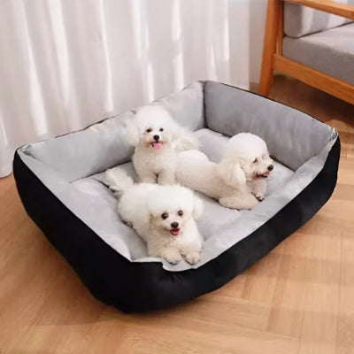 Panier pour chien ConfortLavable noir, coucher, blanc chien