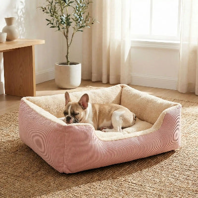 Panier pour chien CozyResistant rose brun coucher chien