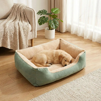 Panier pour chien CozyResistant vert, coucher brun chien