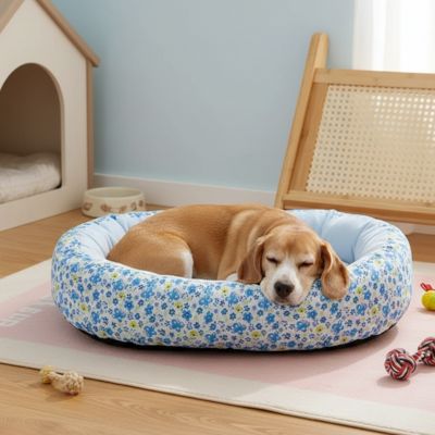 Panier pour chien DouilletConfort bleu brun coucher chien