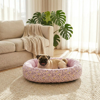 Panier pour chien DouilletConfort rose brun coucher chien