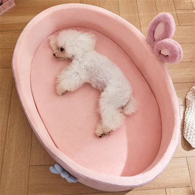 Panier pour chien SuperComfortable rose blanc salon coucher chien