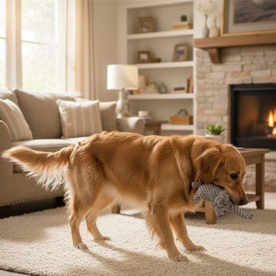 Peluche chien MagnificentSoftness éléphant debout brun chien