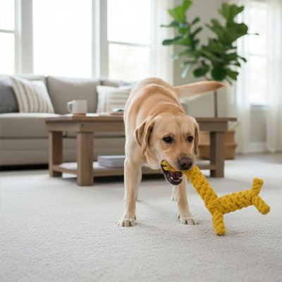 Peluche chien MagnificentSoftness girafe brun debout chien