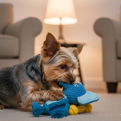 Peluche chien UltimateSmoothness bleu éléphant chien