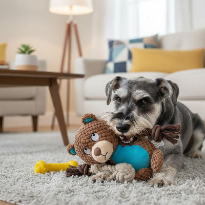 Peluche chien UltimateSmoothness ours brun, chien
