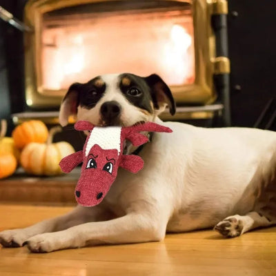 Peluche pour chien AlliPelu rouge coucher chien