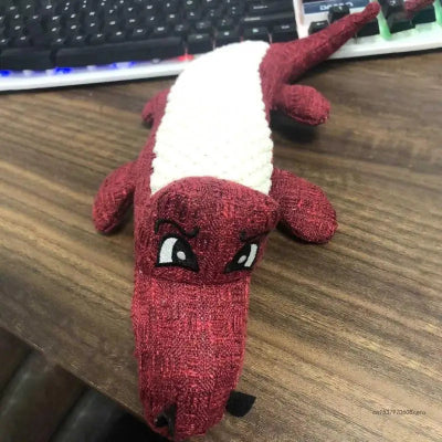 Peluche pour chien AlliPelu rouge table chien