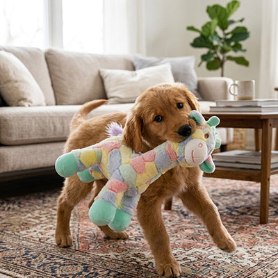 Peluche pour chien ExtremelyDurable vert clair brun debout chien