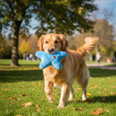 Peluche pour chien SupremeDurability bleu brun marche chien