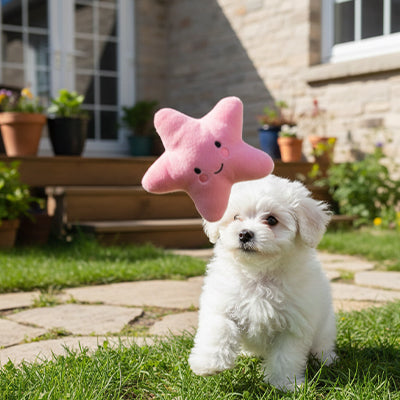 Peluche pour chien SupremeDurability rose blanc chien