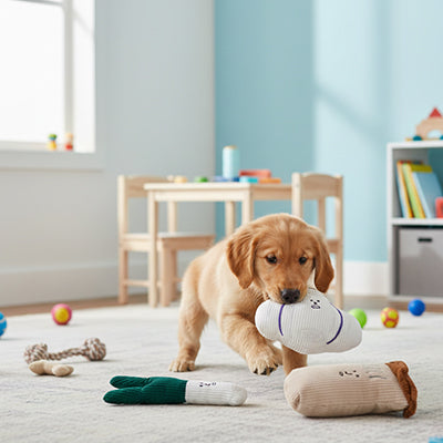 Peluche pour chien UltraResistante légumes ail brun chien