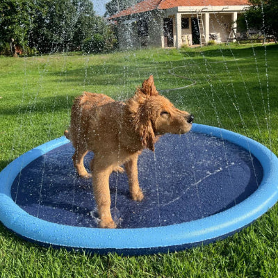 Piscine pour chien PoolDog jouet eau brun debout chien