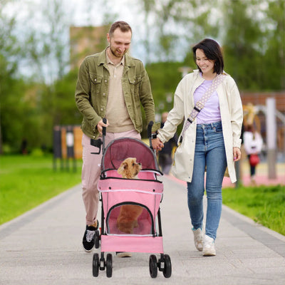 Poussette chien ComfortStandard rose femme homme chien