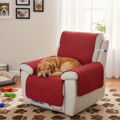 Protection canapé LongLastingComfort bordeaux brun couche chien