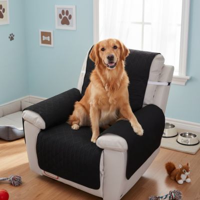 Protection canapé LongLastingComfort noir assis brun chien