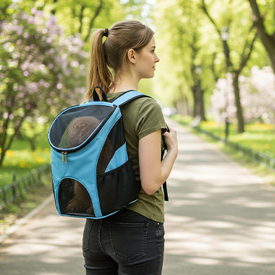 Sac a dos chien VentilatedComfort bleu dos chien