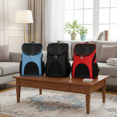 Sac à dos chien VentilatedComfort bleu noir rouge chien