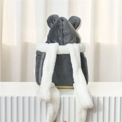 Sac de transport chien DogBag gris table chien
