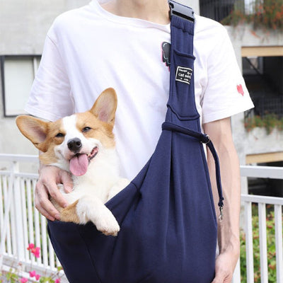 Sac de transport chien KetBike bleu blanc chien
