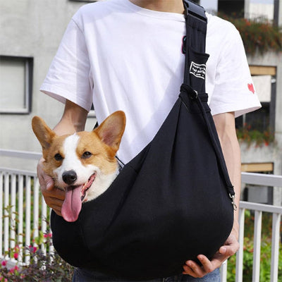 Sac de transport chien KetBike cou, brun noir chien