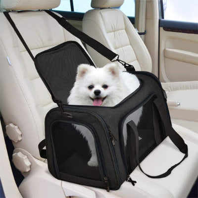 Sac de transport pour chien BackPack noir dossier chien