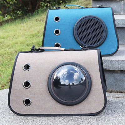 Sac de transport pour chien BagDog gris bleu chien