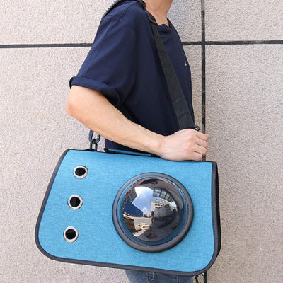Sac de transport pour chien BagDog personne bleu chien