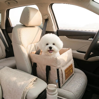 Siège auto chien ReliableComfort beige voiture chien