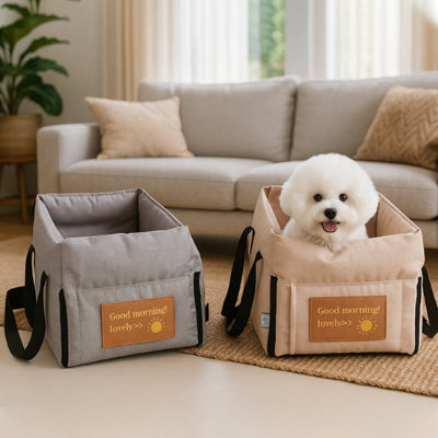 Siège auto chien ReliableComfort gris beige chien