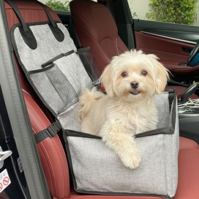 Siège auto pour chien AntiSlip gris blanc voiture chien