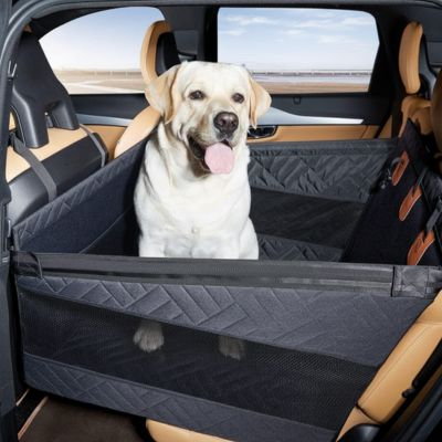 Siège auto pour chien Protective noir assis blanc chien