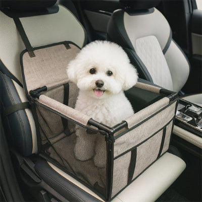 Siège auto pour chien Secure café blanc chien